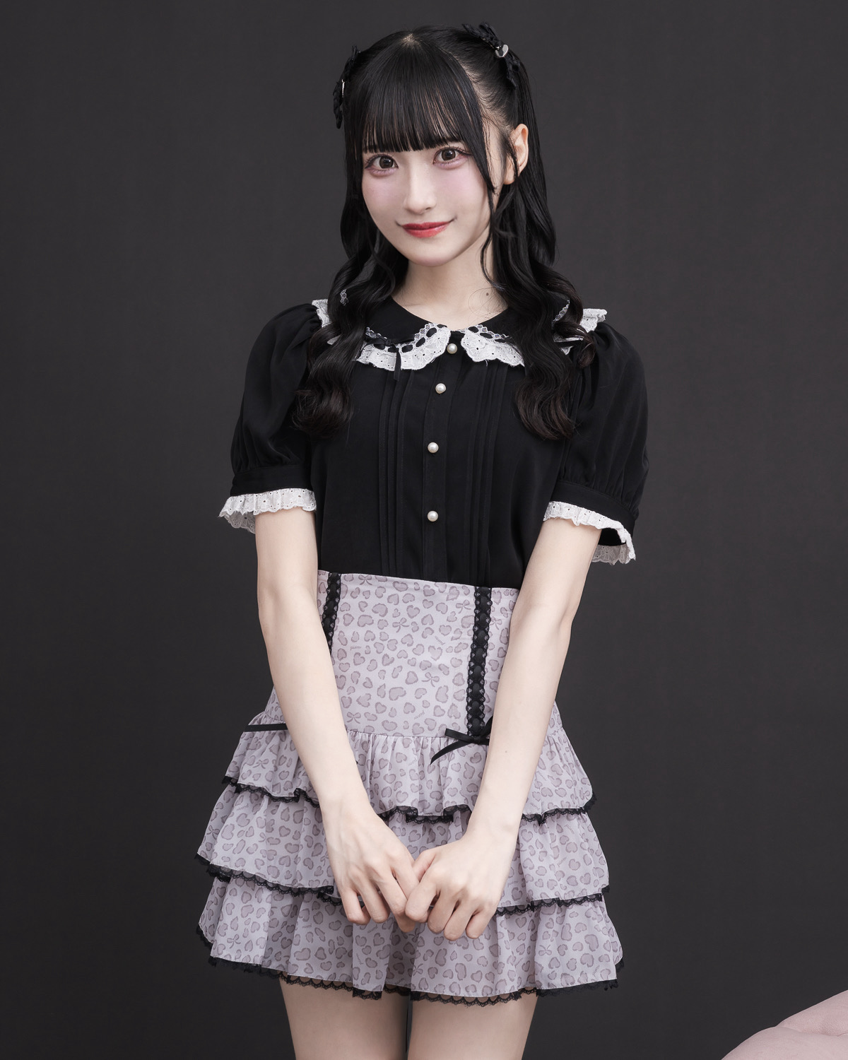 モデル身長:157cm/着用カラー:ブラック