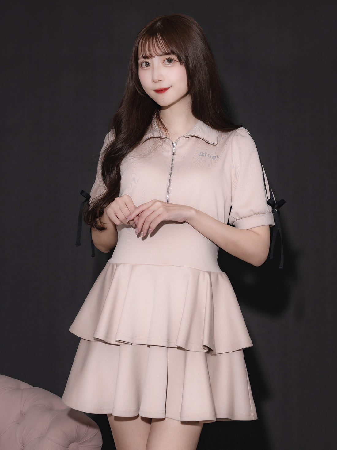 モデル身長:159cm/着用カラー:ピンク