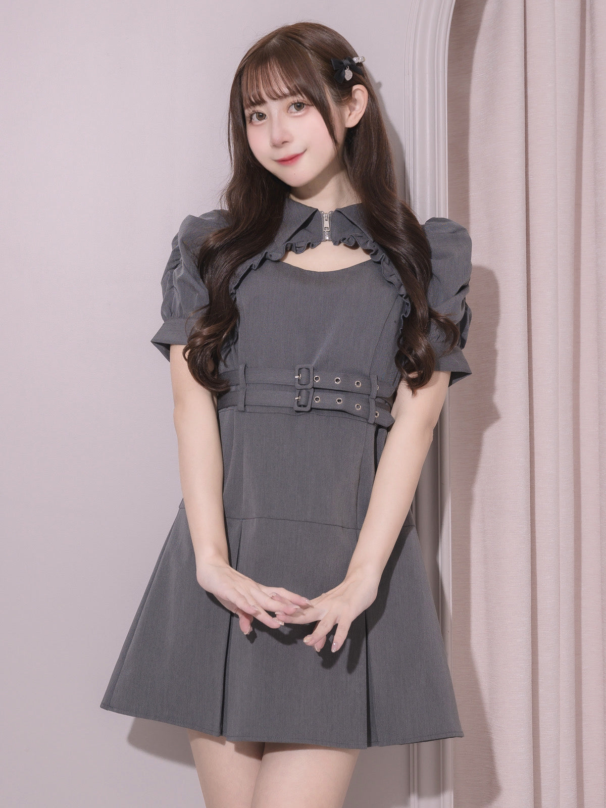 モデル身長:159cm/着用カラー:チャコール