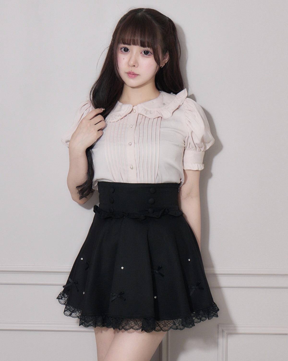 モデル身長:157cm/着用カラー:ピンク