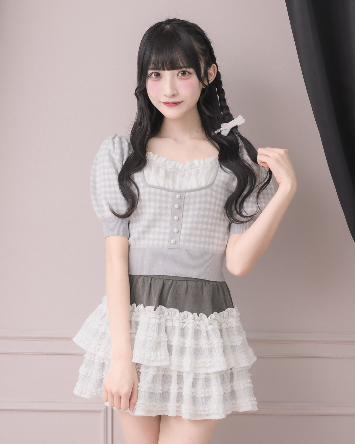 モデル身長:157cm/着用カラー:ブルー