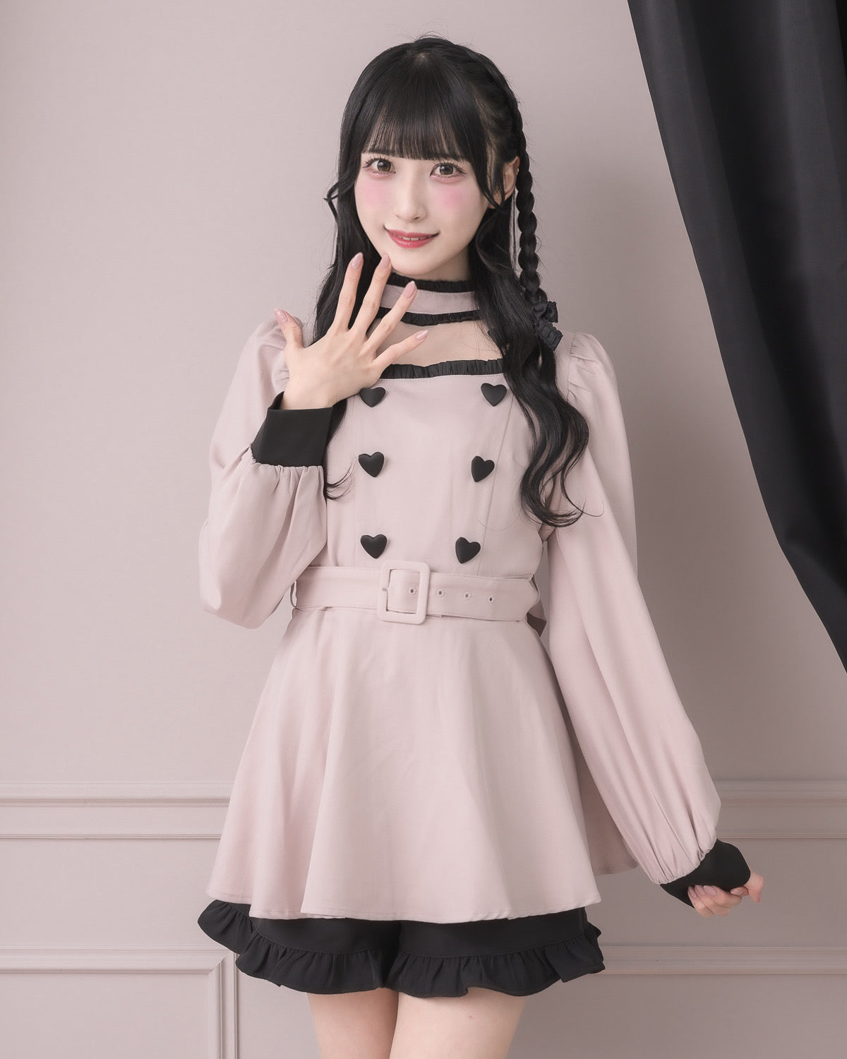 モデル身長:157cm/着用カラー : ピンク