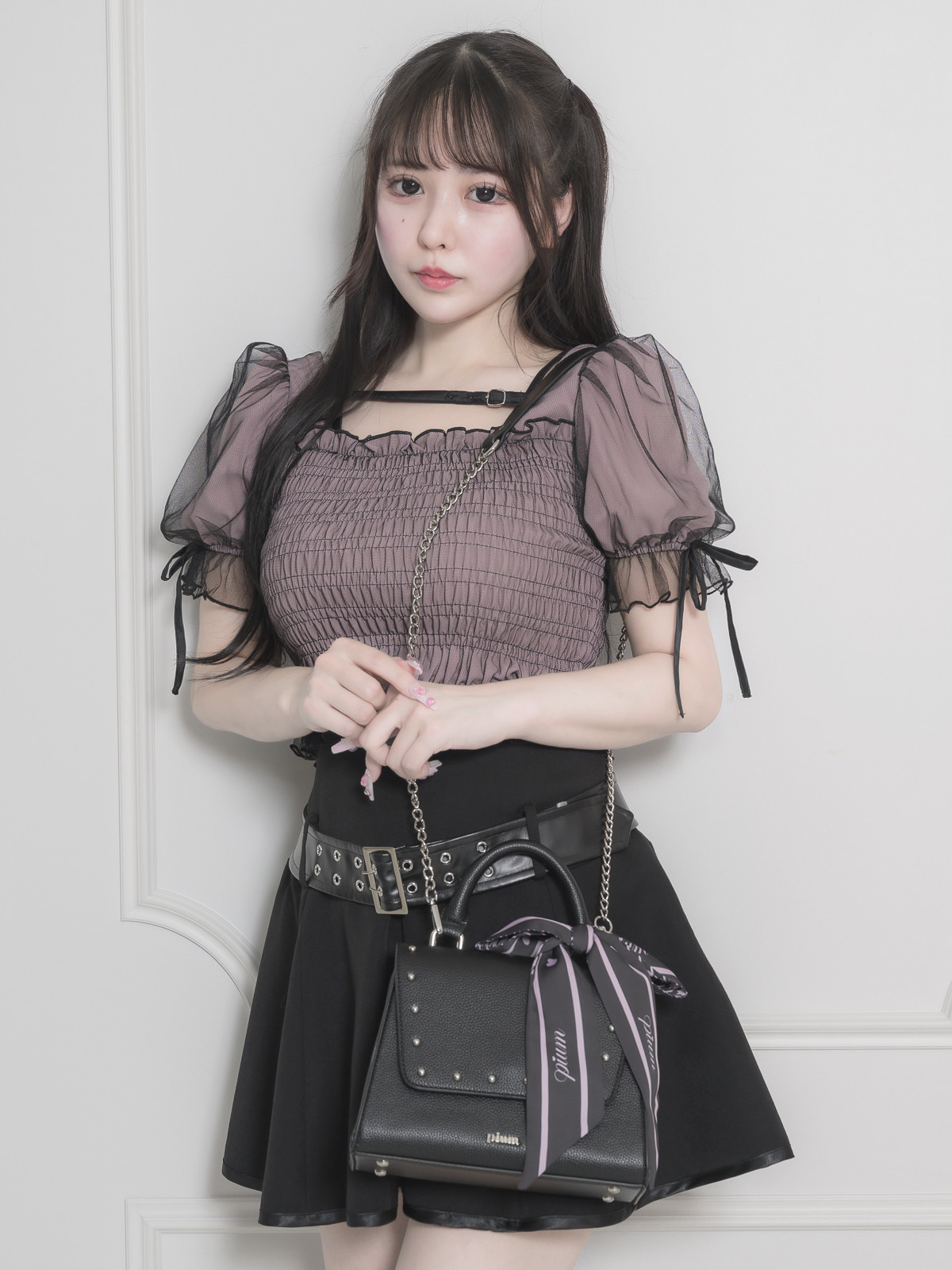モデル身長:157cm/着用カラー:ピンク