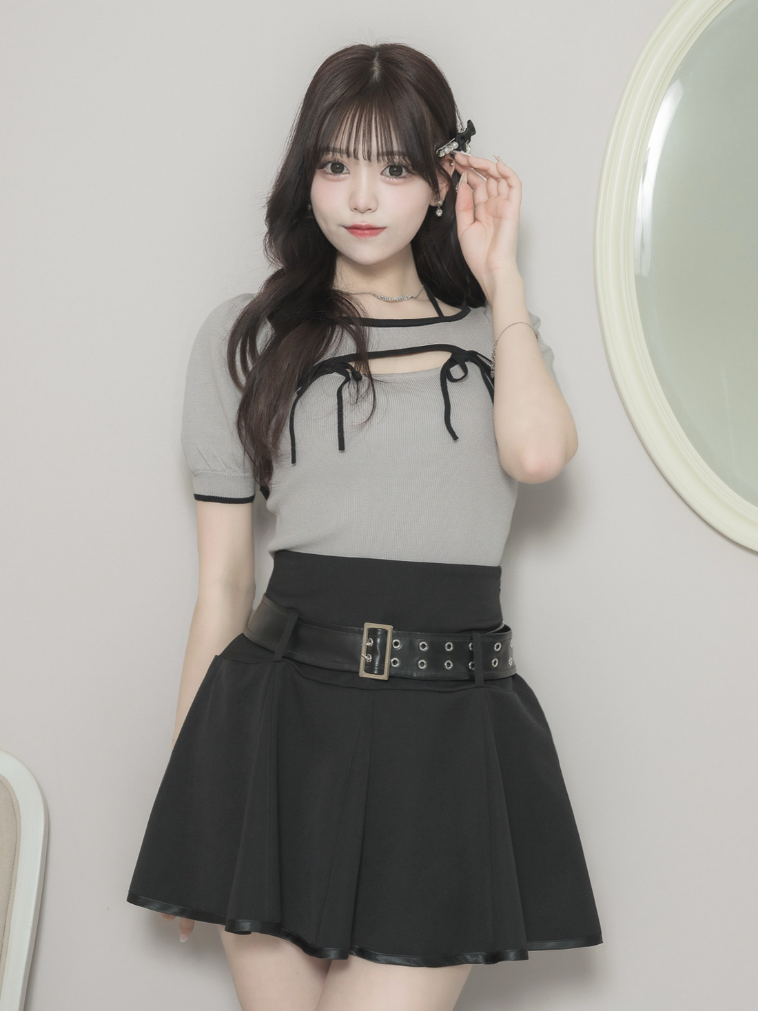 モデル身長:163cm/着用カラー:グレー