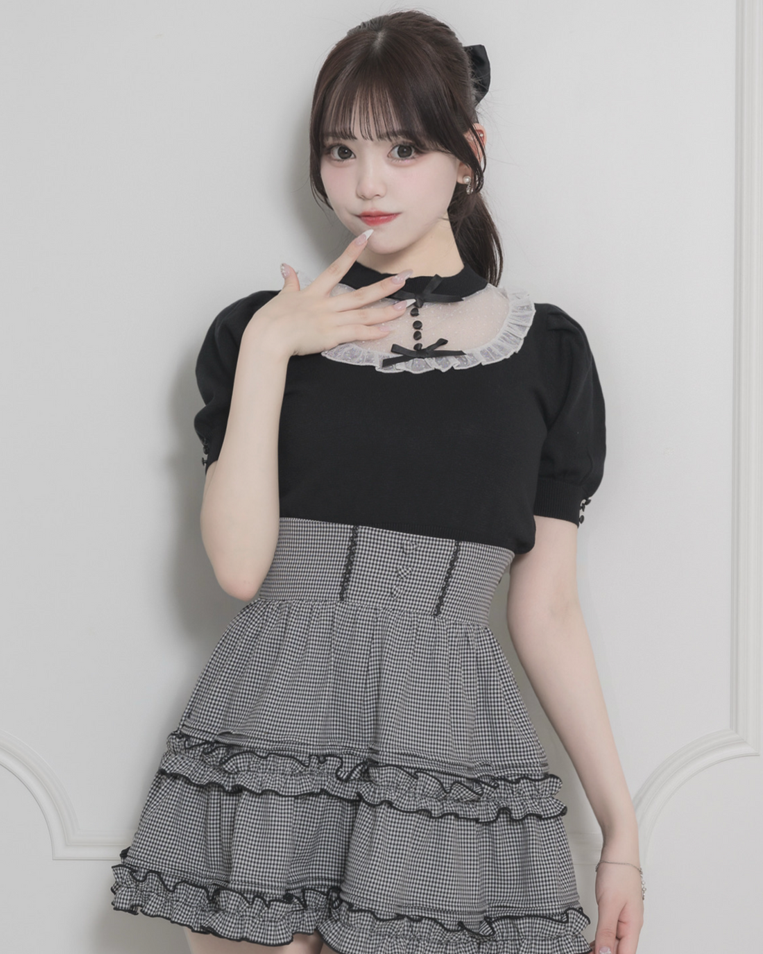 モデル身長:163cm/着用カラー:ブラック