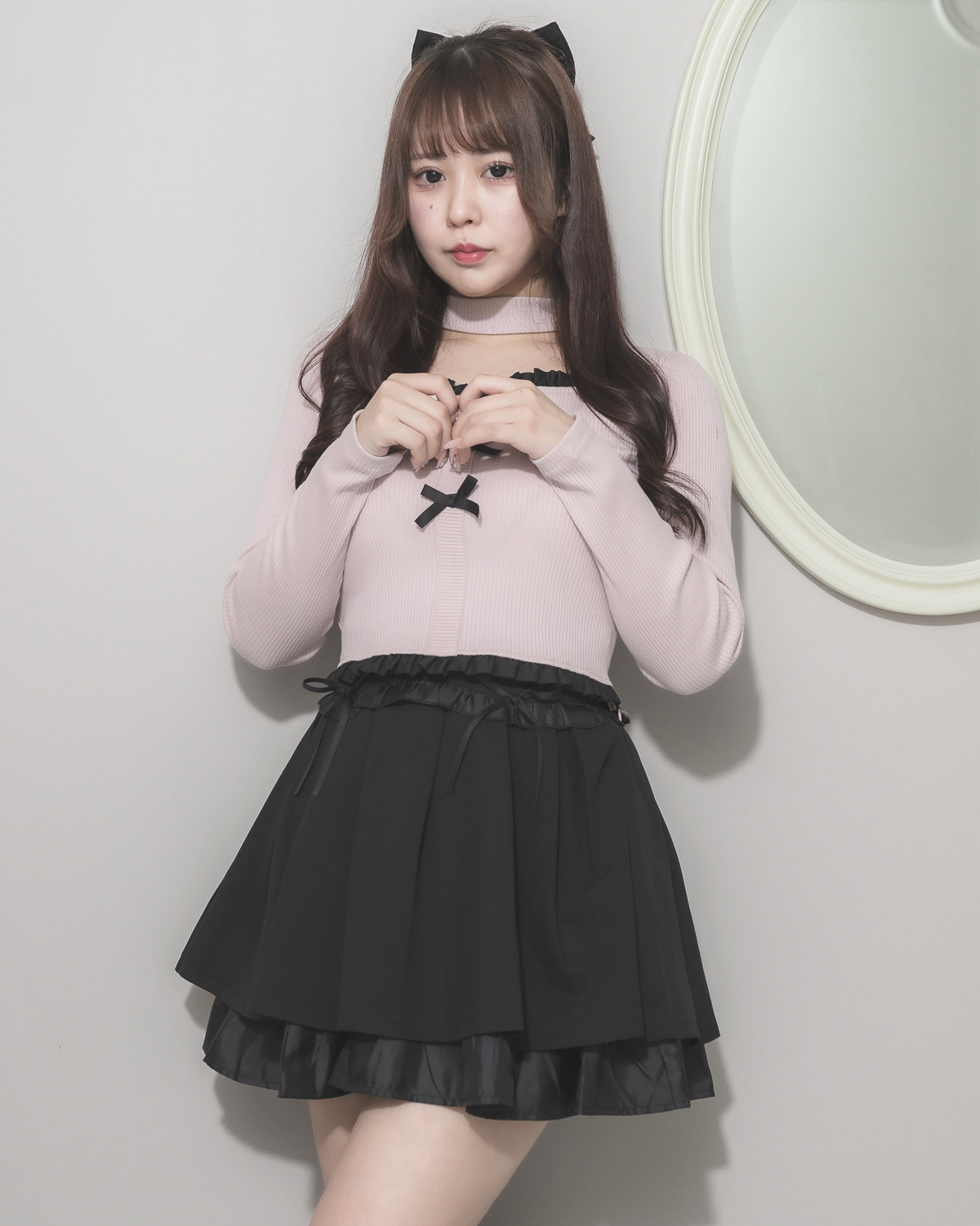 モデル身長:157cm/着用カラー:ピンク