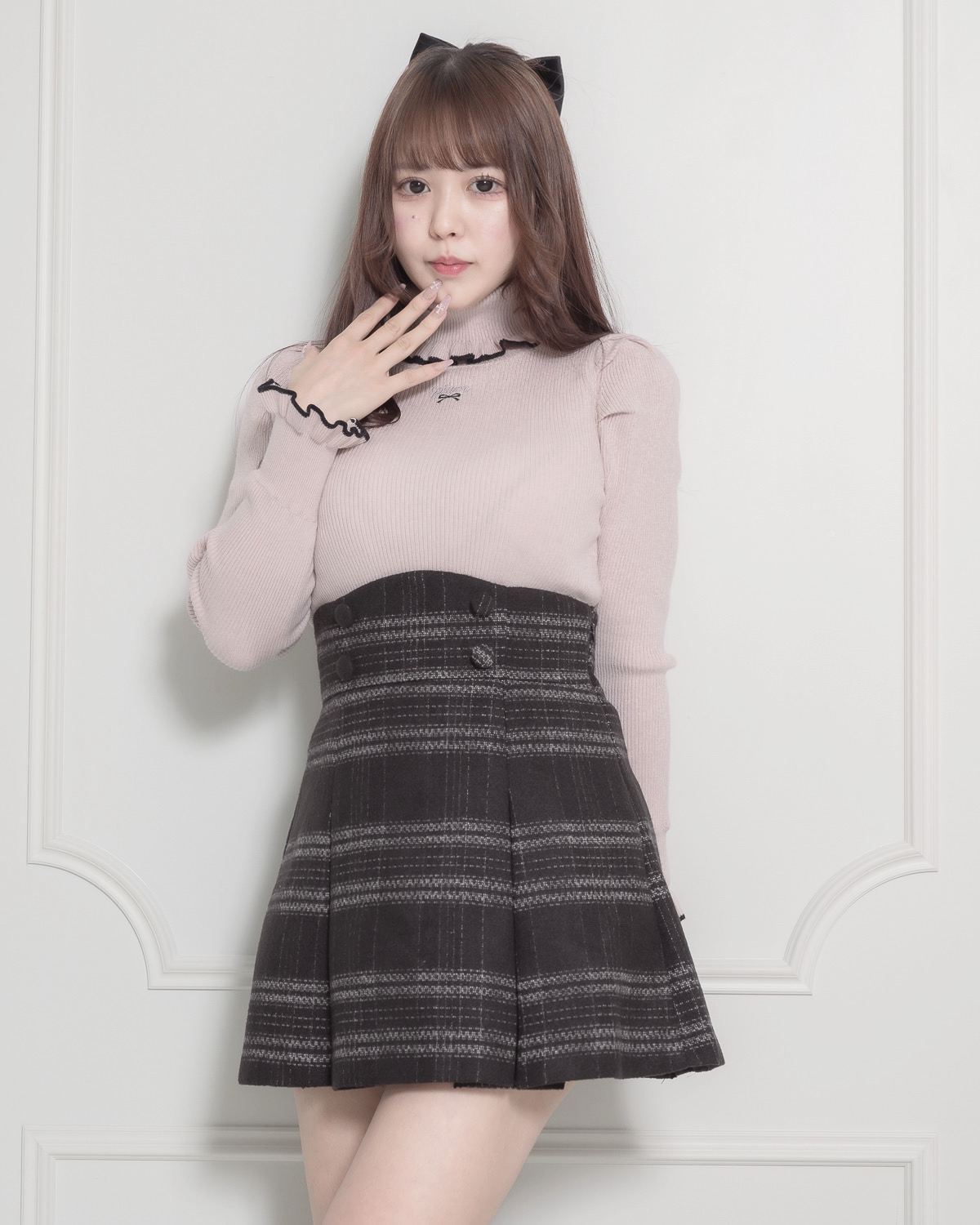 モデル身長:157cm/着用カラー:ピンク