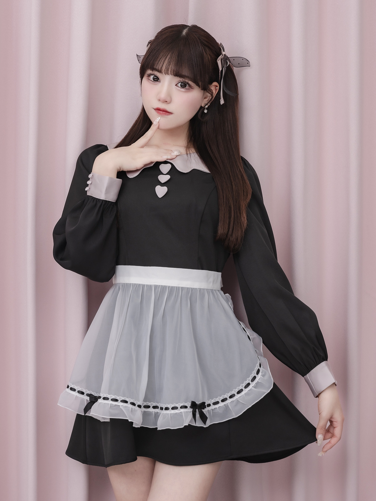 モデル身長:163cm/着用カラー:ブラック