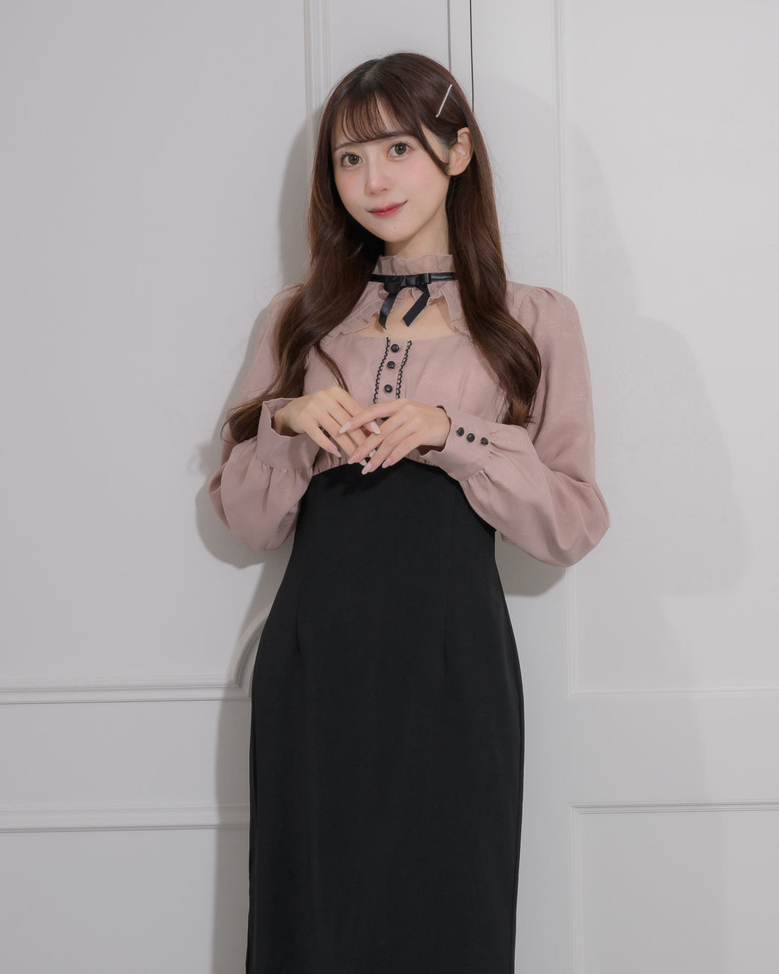 モデル身長:158cm/着用カラー:ピンク