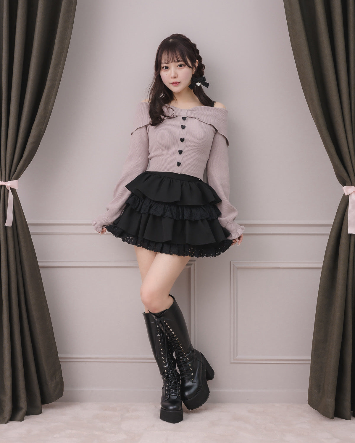 モデル身長:157cm/着用カラー:ピンク