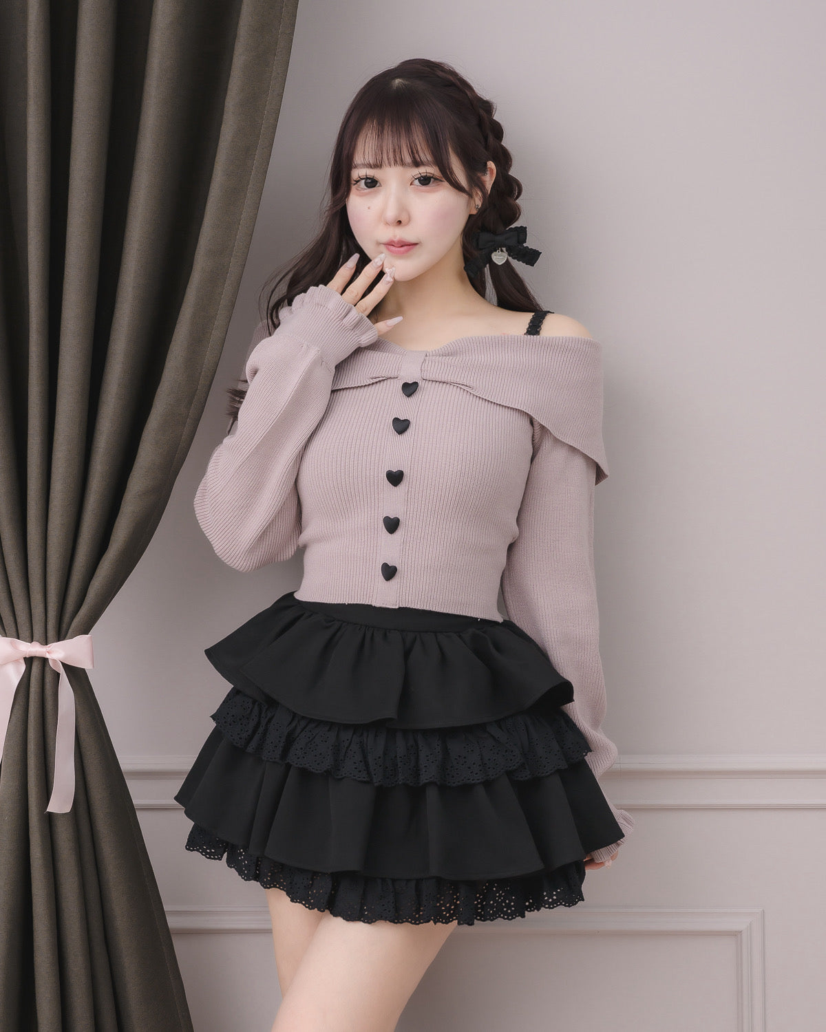 モデル身長:157cm/着用カラー:ピンク