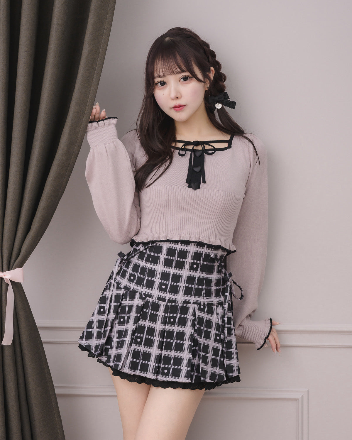 モデル身長:157cm/着用カラー:ピンク