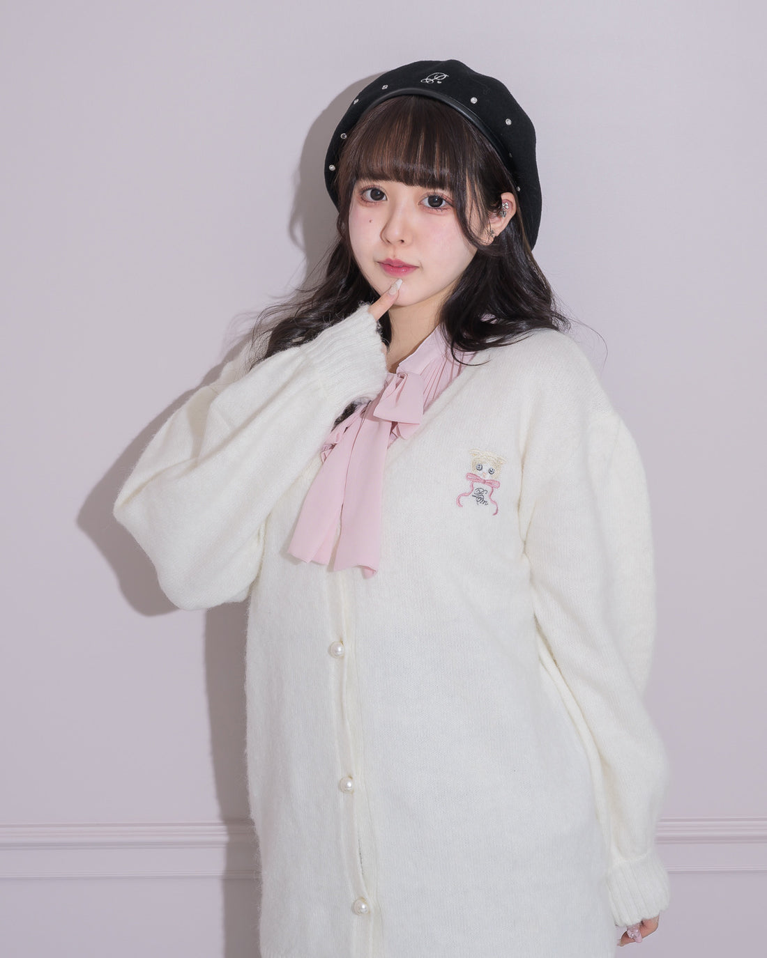 モデル身長:157cm/着用カラー:ホワイト