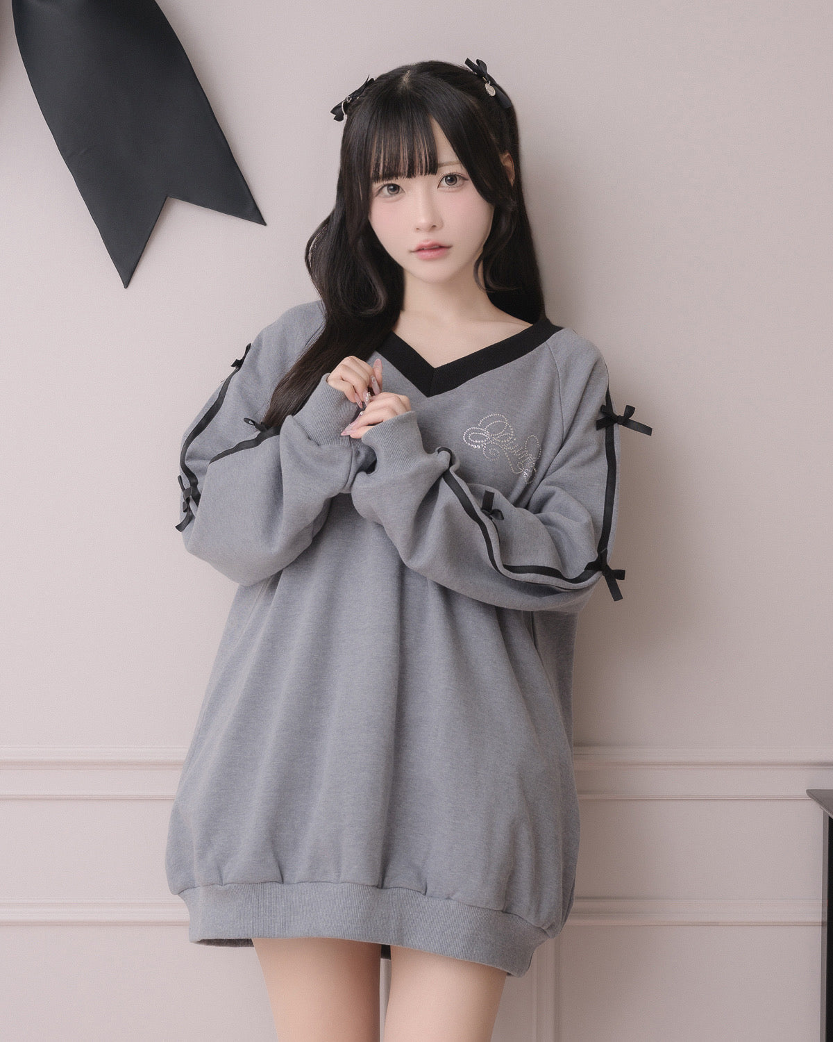 モデル身長:157cm/着用カラー:グレー