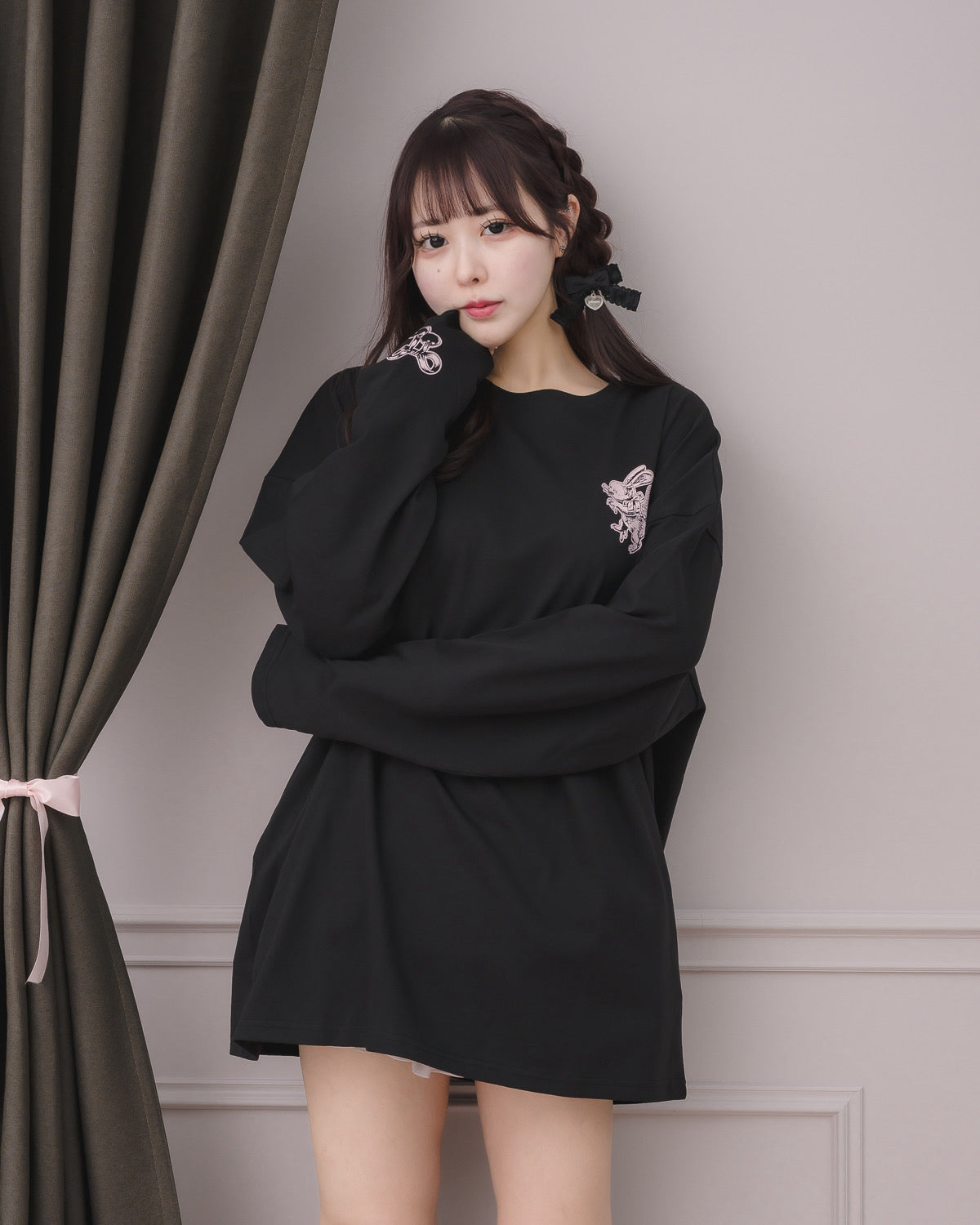 モデル身長:157cm/着用カラー:ブラック