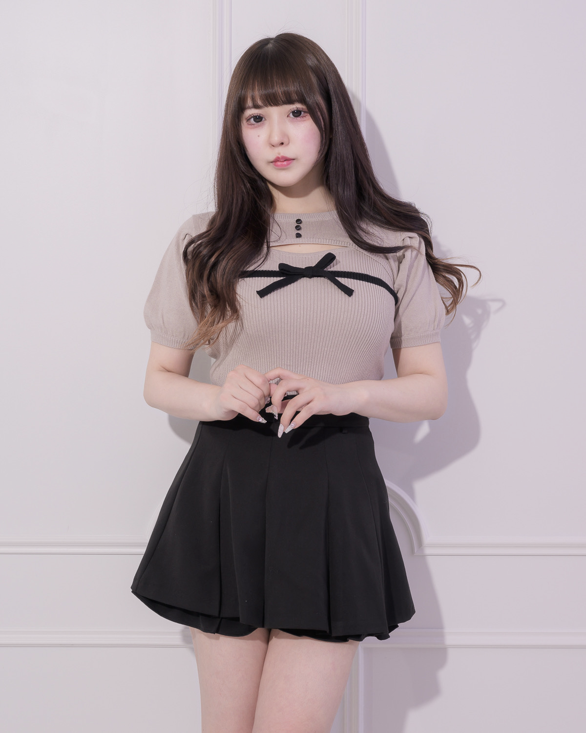 モデル身長:157cm/着用カラー:ピンク