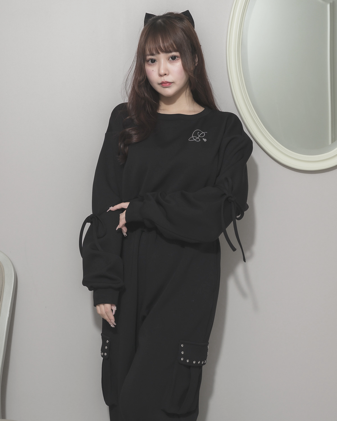 モデル身長:157cm/着用カラー:ブラック