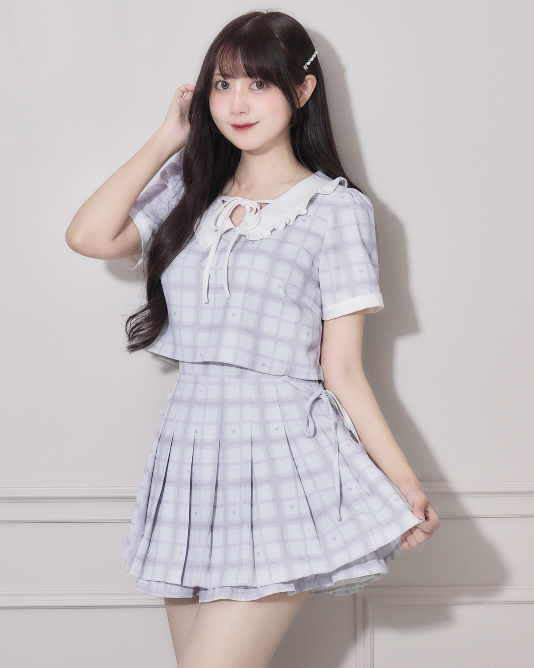 モデル身長:159cm/着用カラー:グレー