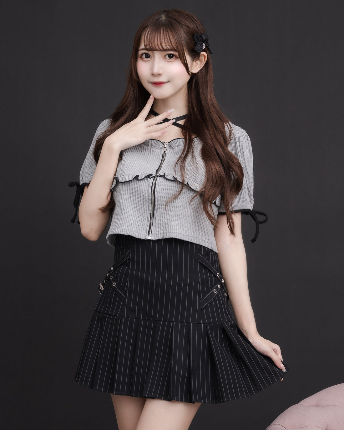 モデル身長:159cm/着用カラー: グレー