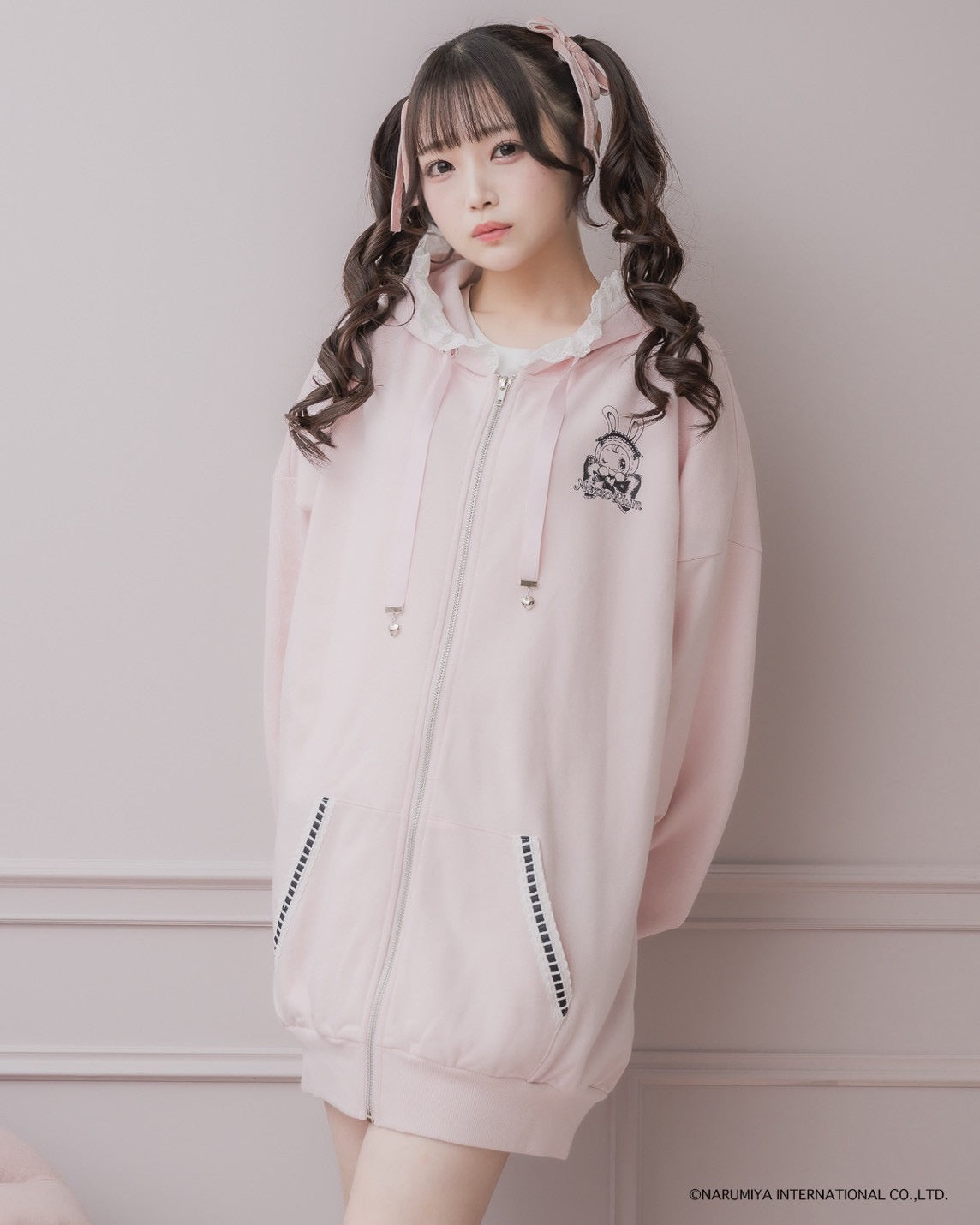 モデル身長:158cm/着用カラー:ピンク