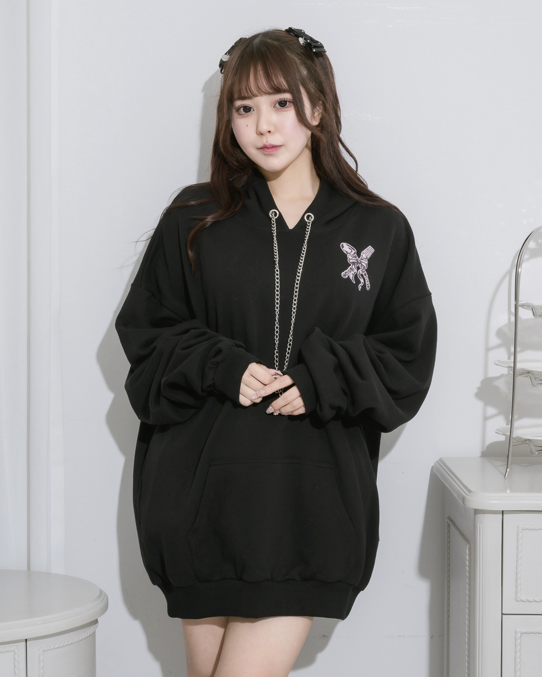 モデル身長:157cm/着用カラー:ブラック