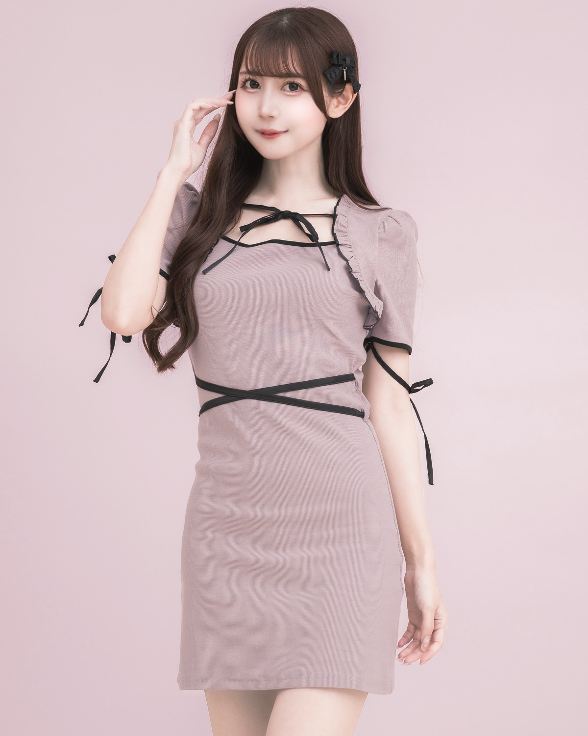 モデル身長:159cm/着用カラー : ピンク
