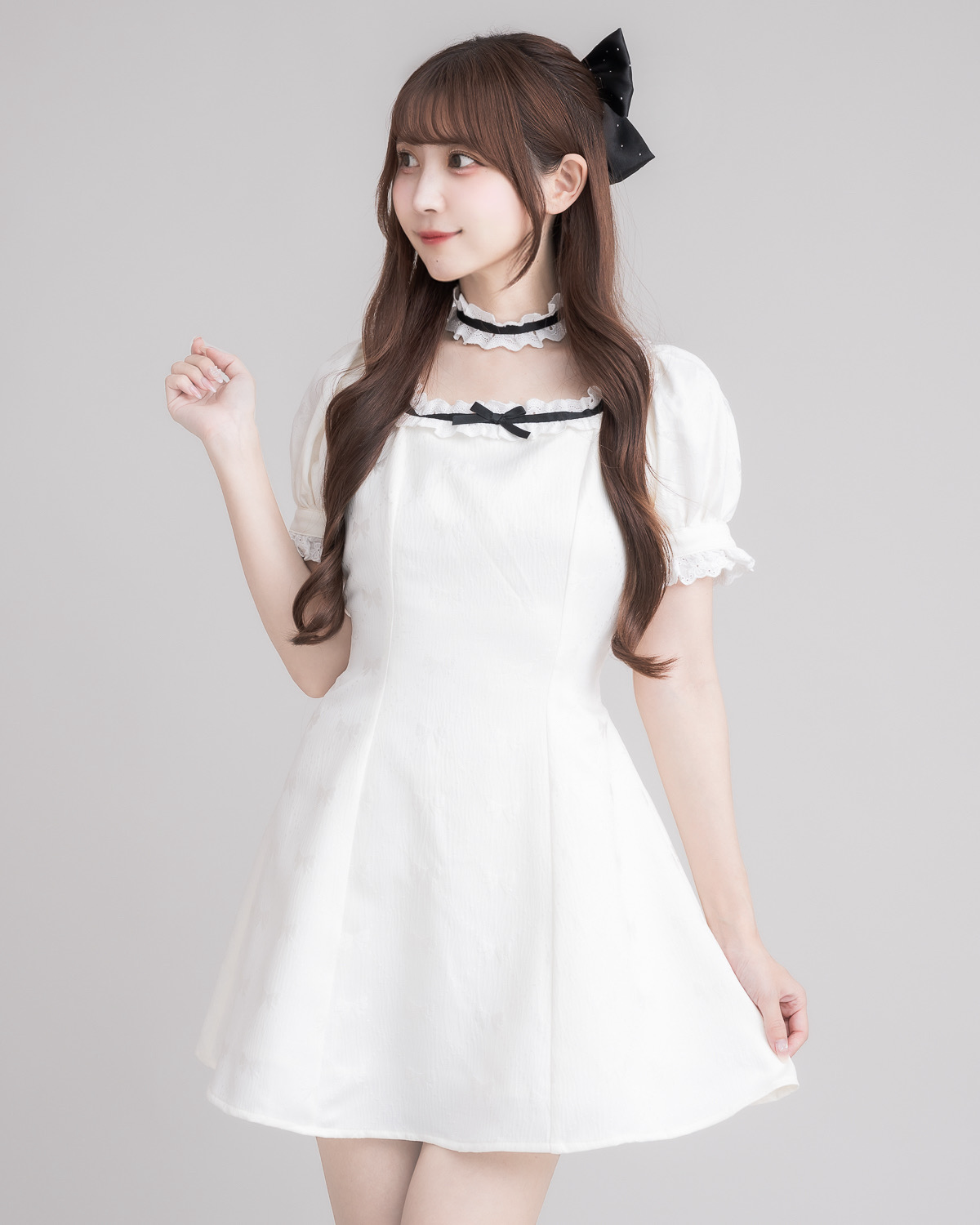 モデル身長:163cm/着用カラー:アイボリー