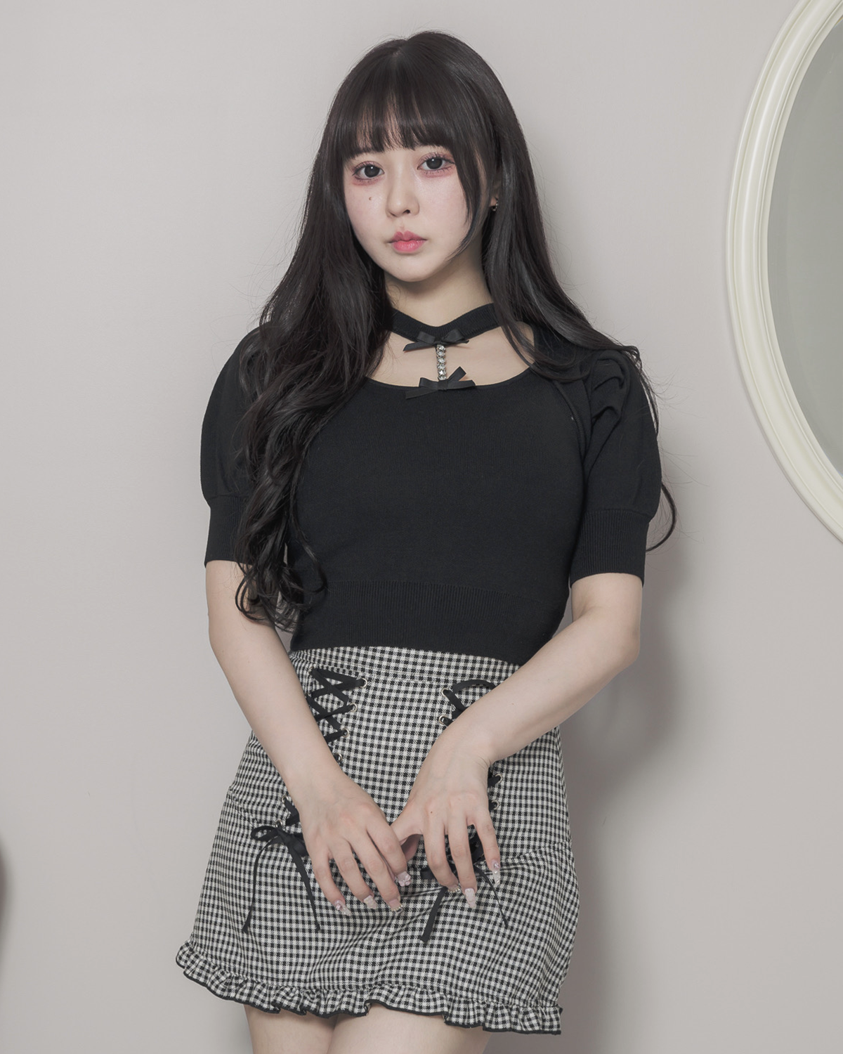 モデル身長:157cm/着用カラー:ブラック