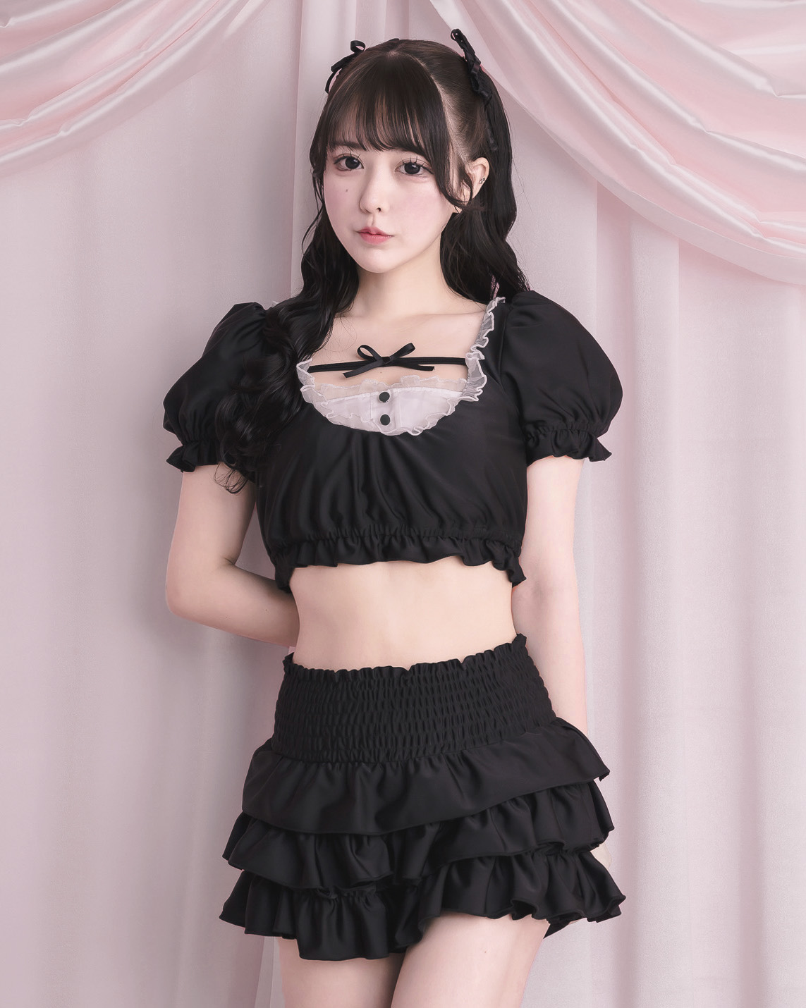 モデル身長:157cm/着用カラー:ブラック