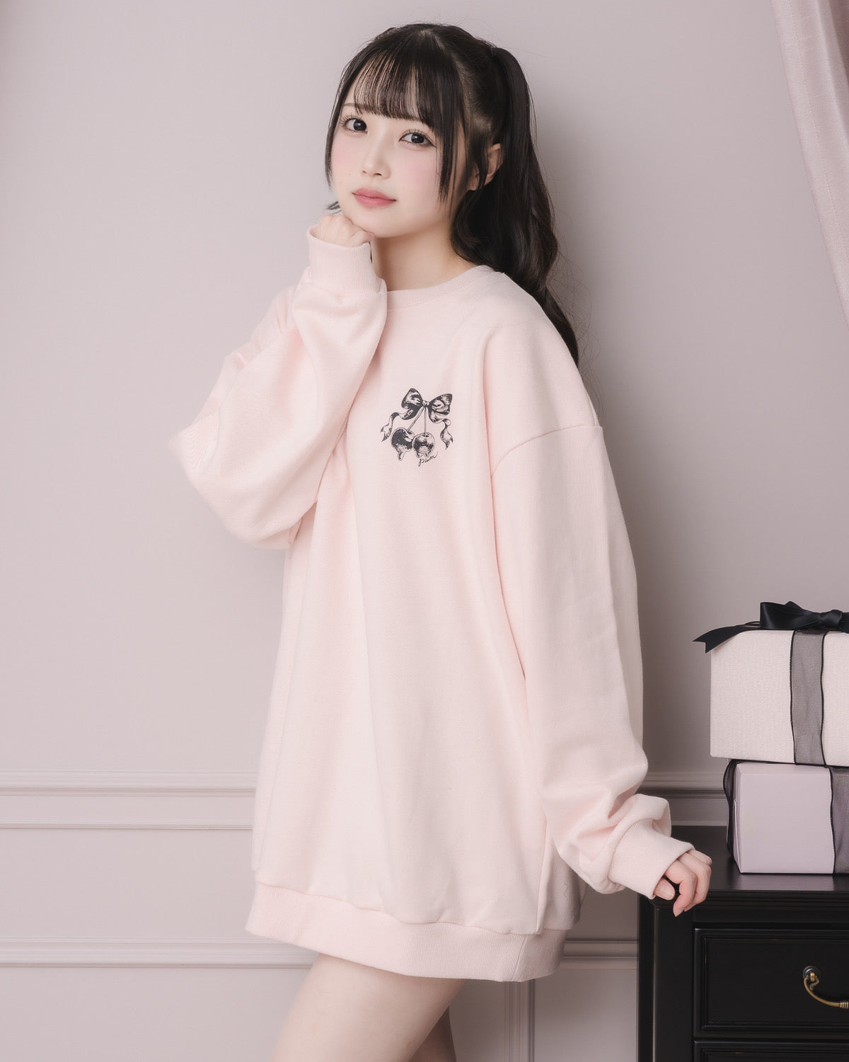 モデル身長:158cm/着用カラー:ピンク