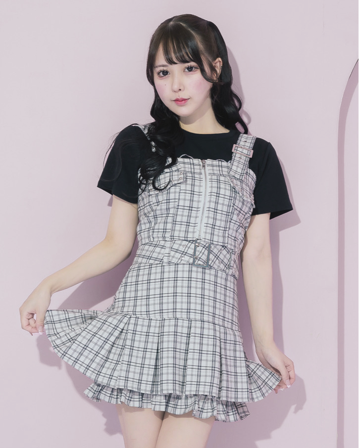 モデル身長:157cm/着用カラー : ホワイトチェック