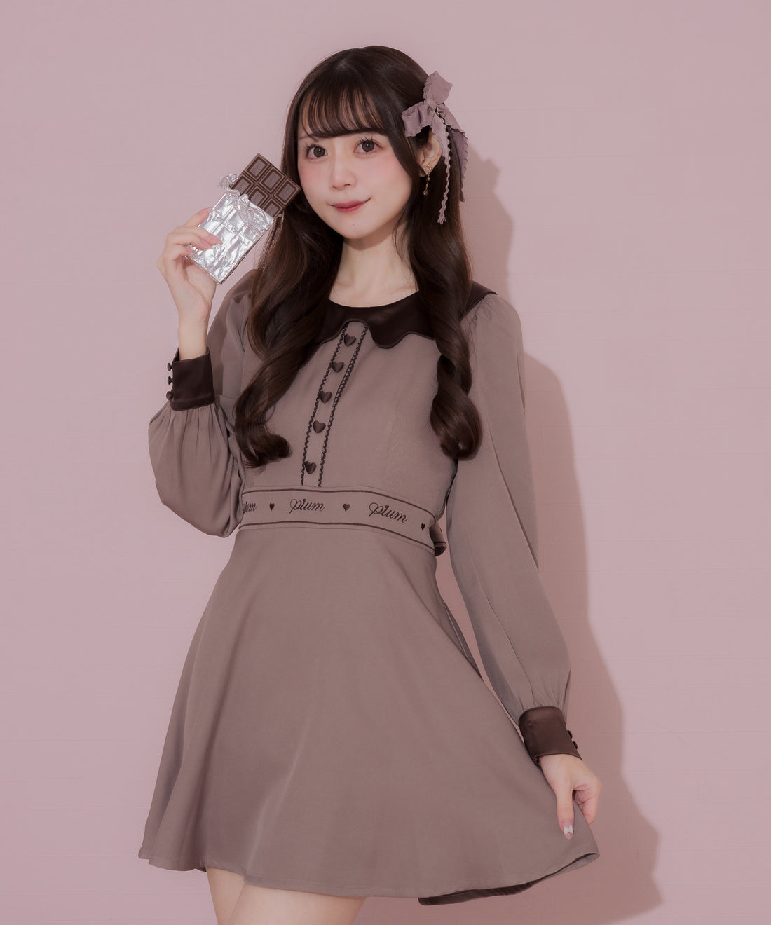 モデル身長:158cm/着用カラー:モカ