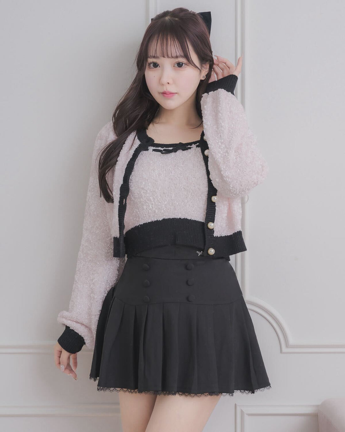 モデル身長:157cm/着用カラー:ピンク