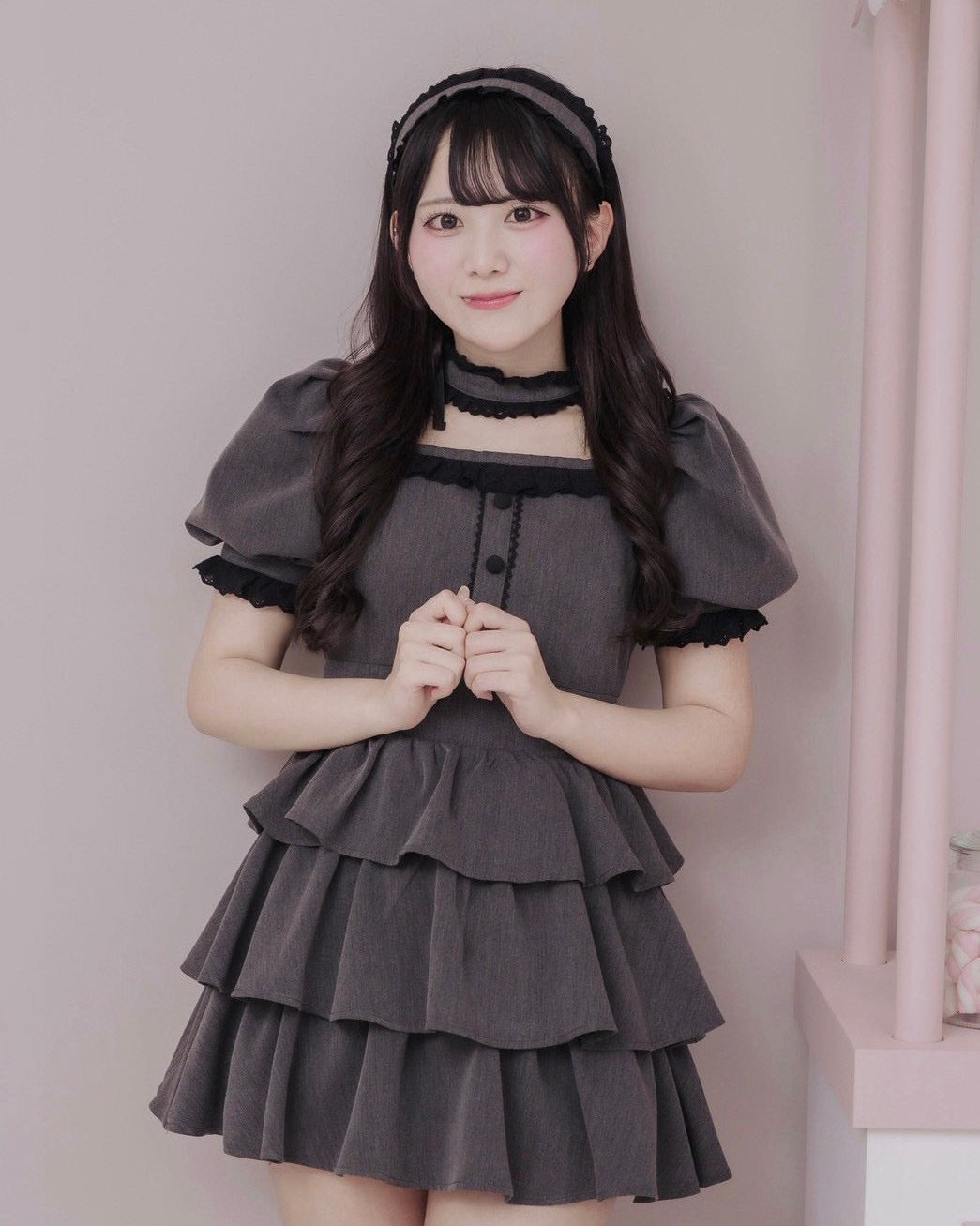 モデル身長:161cm/着用カラー:チャコール