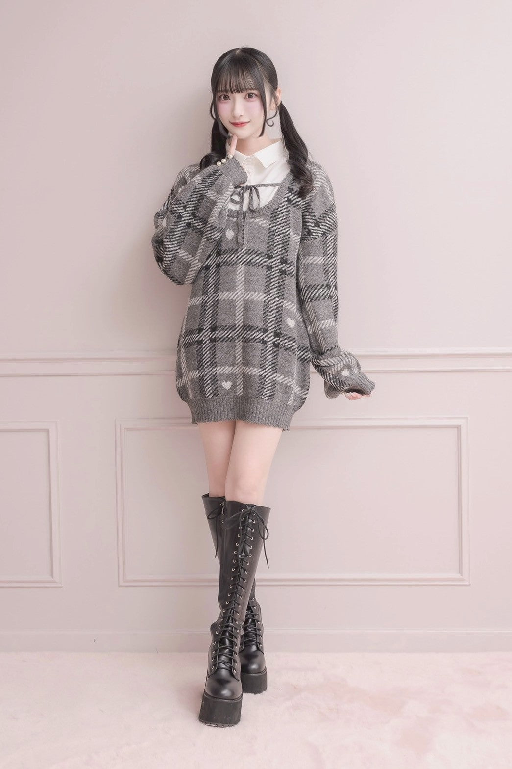 モデル身長:157cm/着用カラー:チャコール