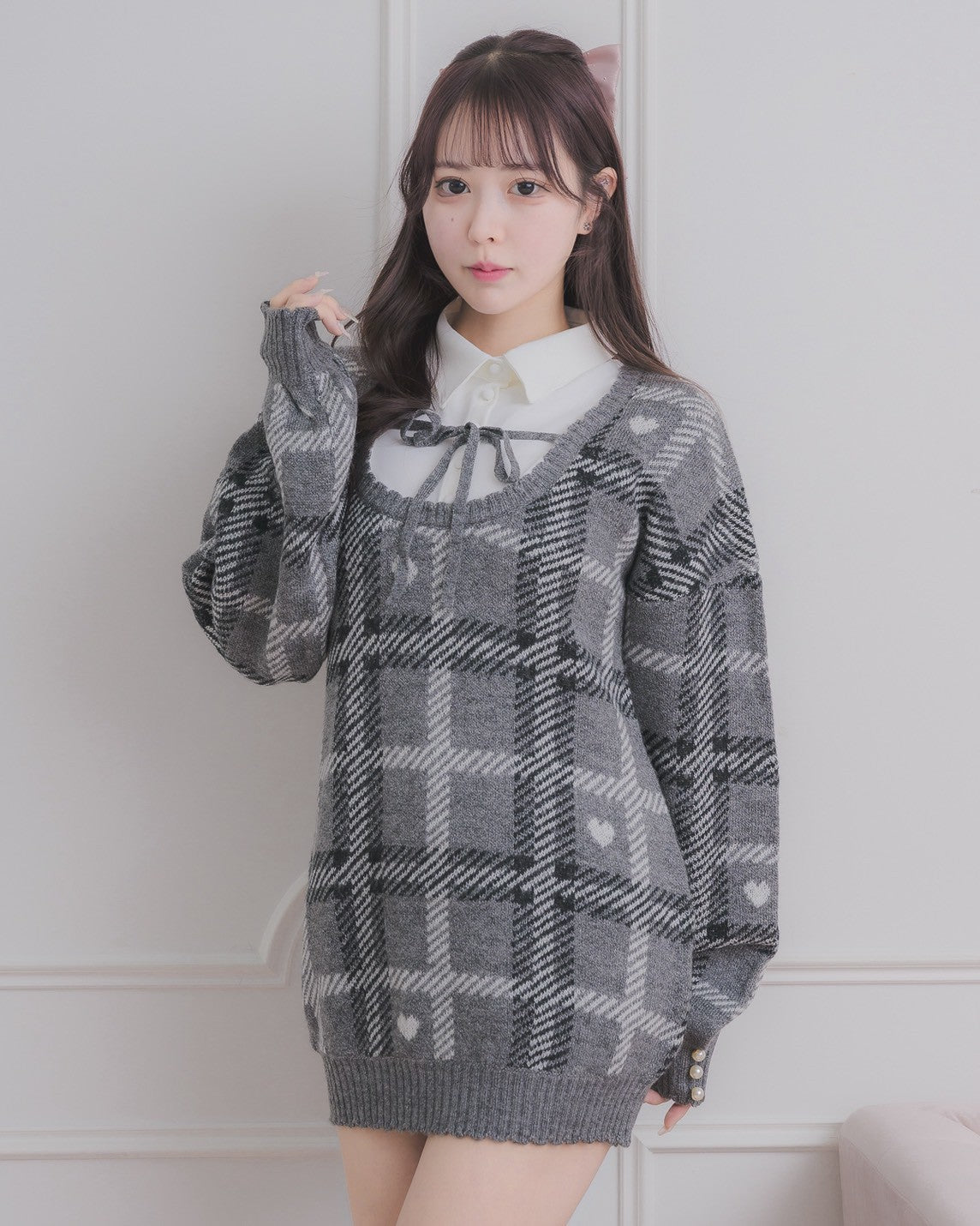 モデル身長:157cm/着用カラー:チャコール