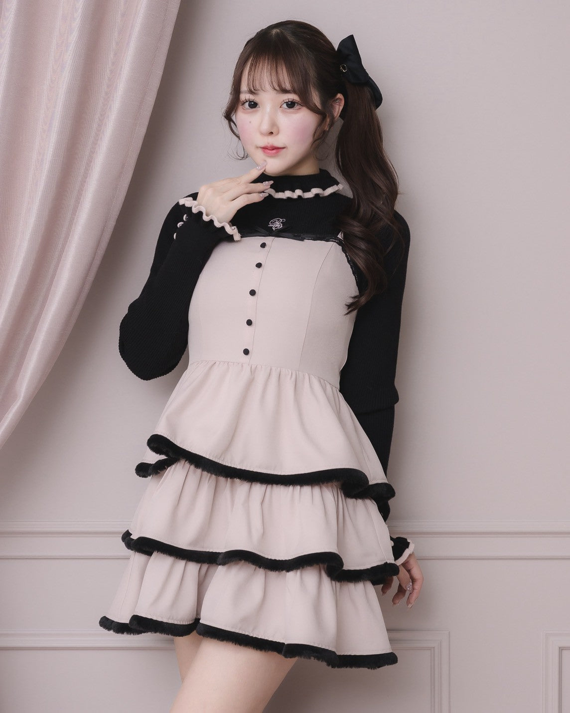 モデル身長:157cm/着用カラー:ピンク