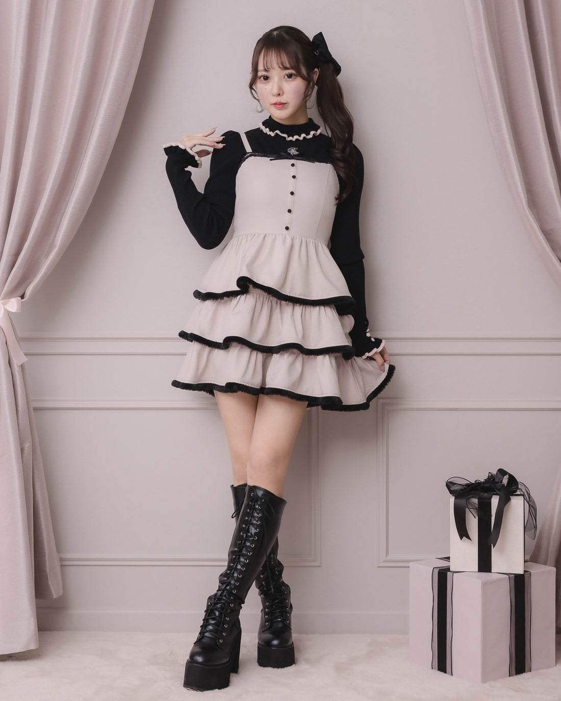 モデル身長:157cm/着用カラー:ピンク