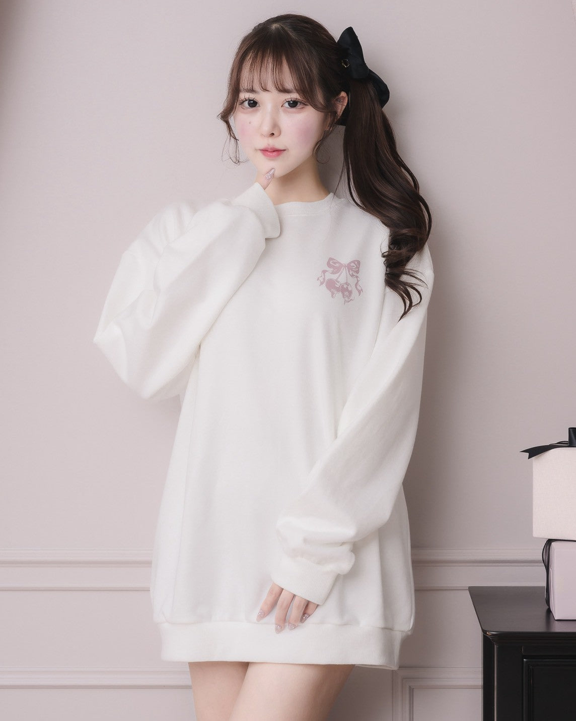 モデル身長:157cm/着用カラー:ホワイト