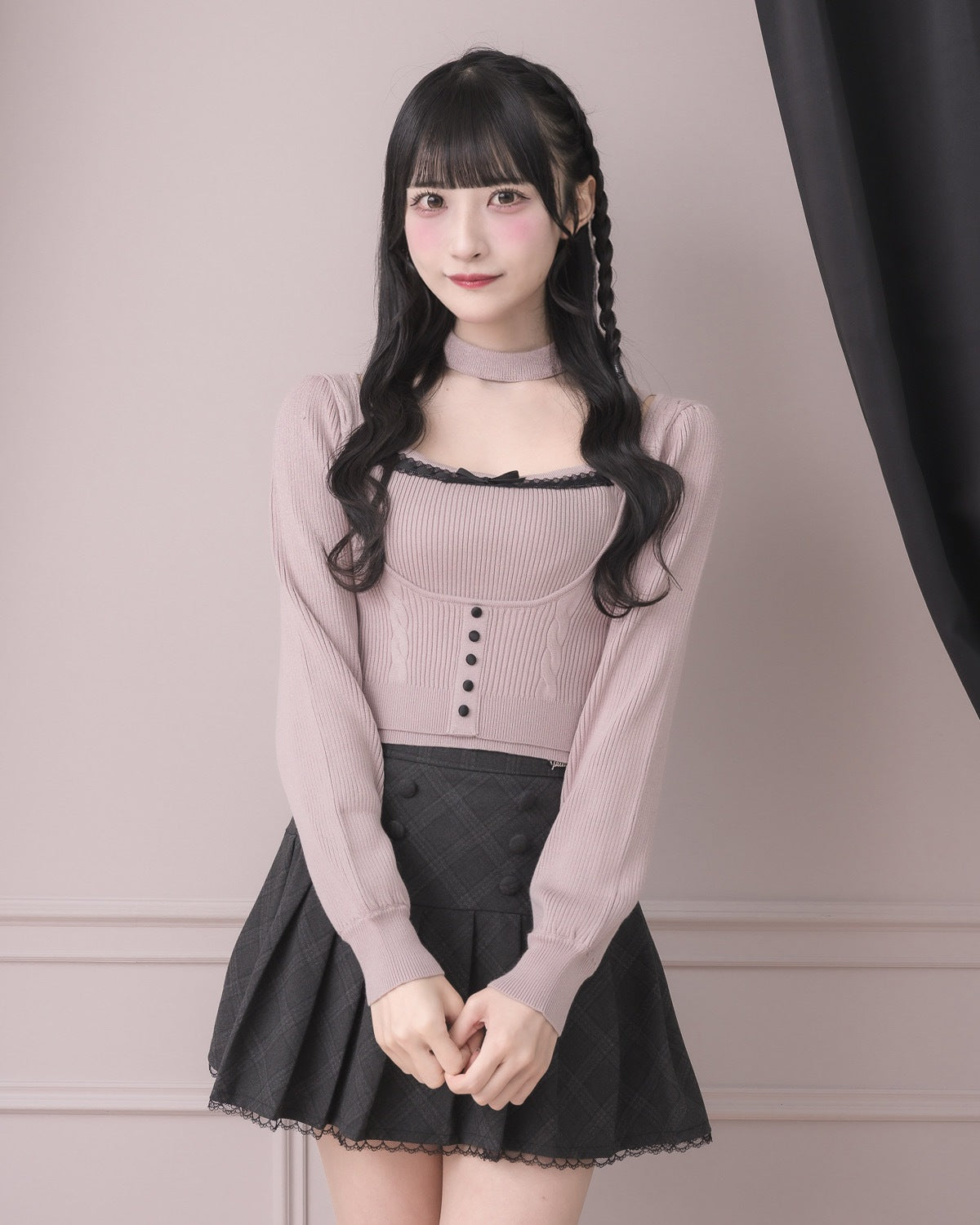 モデル身長:157cm/着用カラー:ピンク