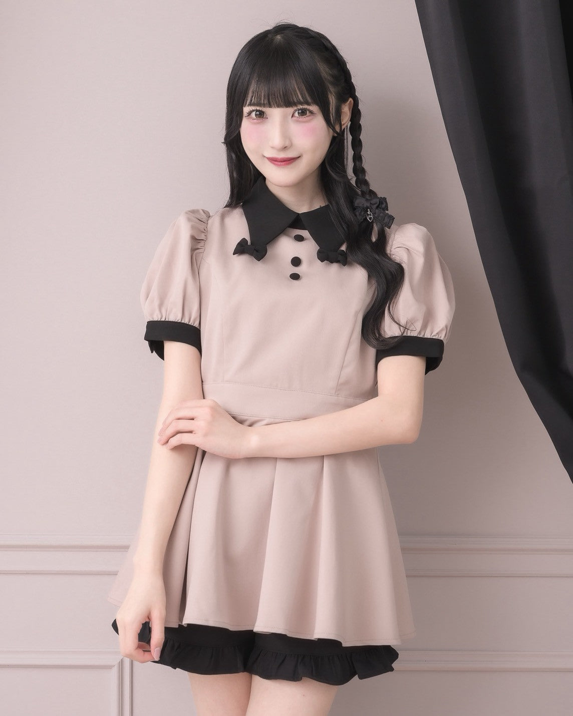 モデル身長:157cm/着用カラー:ピンク