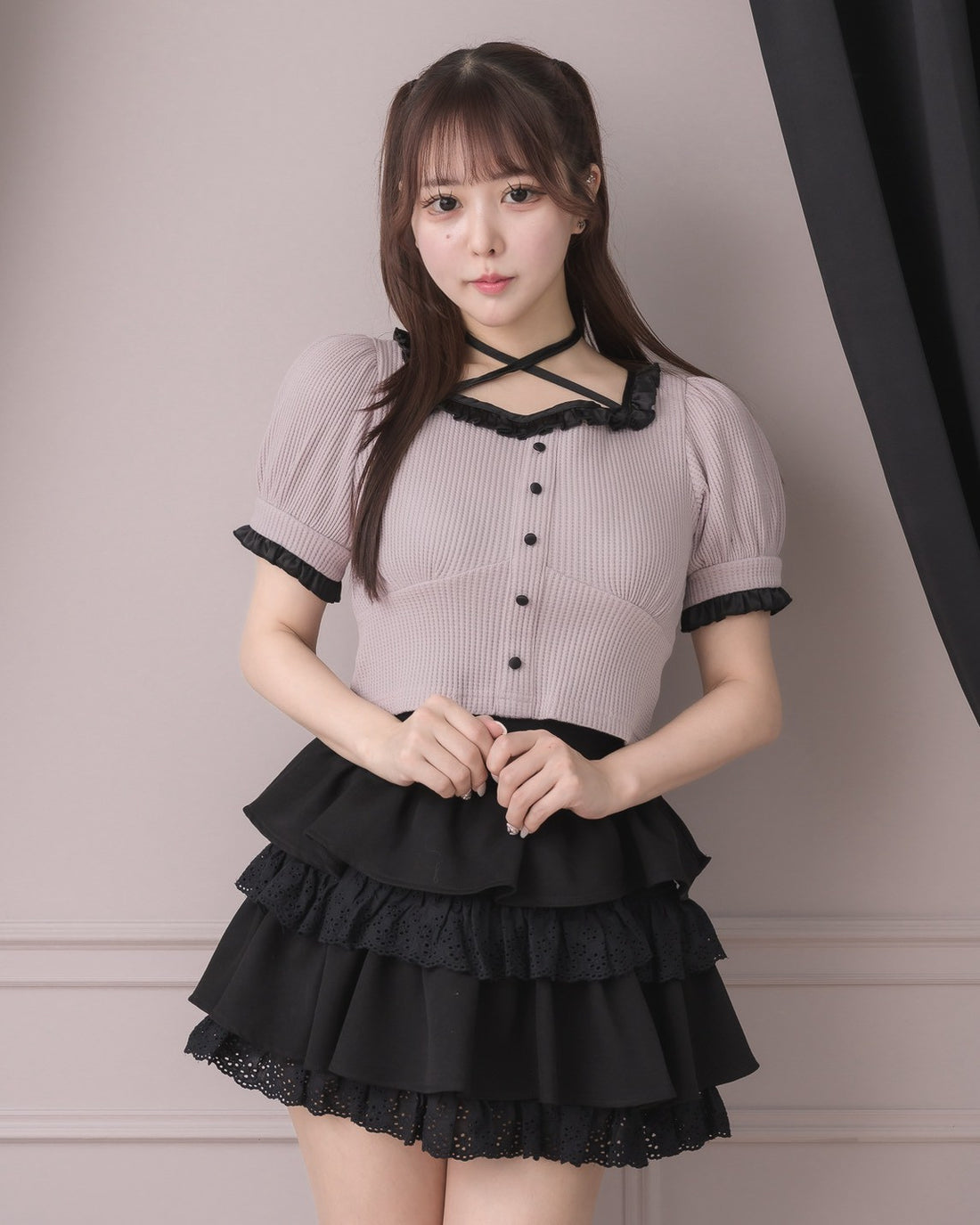 モデル身長:157cm/着用カラー:ピンク