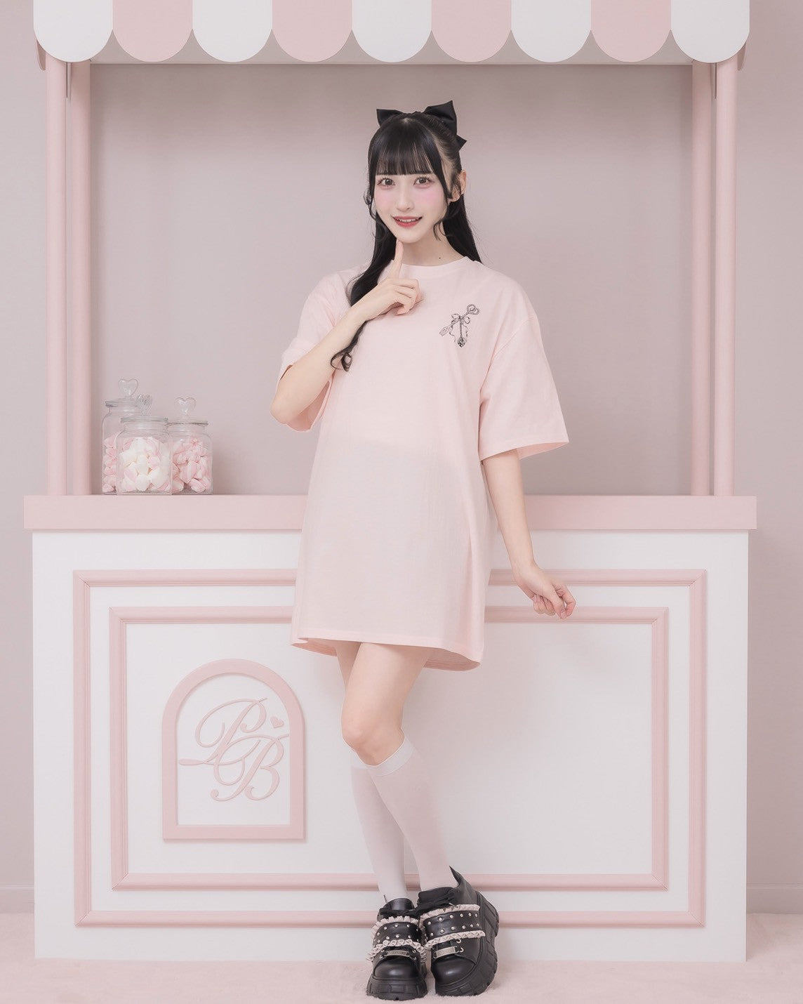 モデル身長:157cm/着用カラー:ピンク