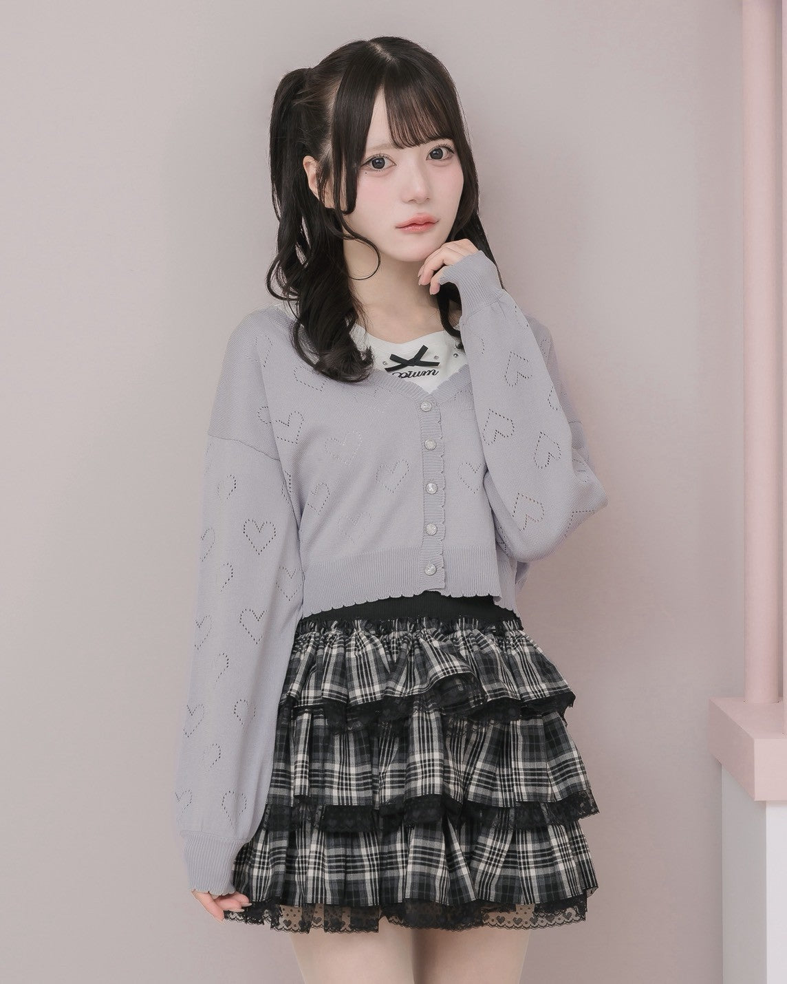 モデル身長:160cm/着用カラー : ブルーグレー