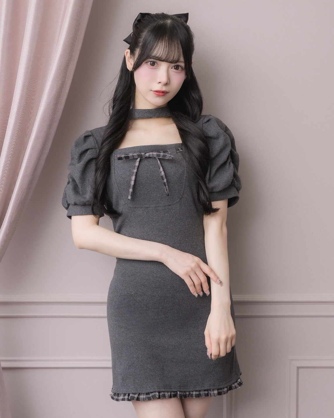 モデル身長:155cm/着用カラー:チャコール