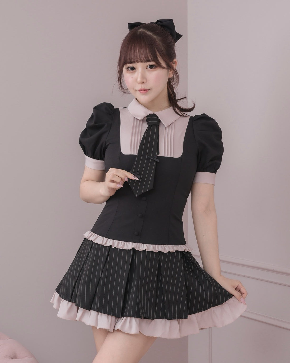 モデル身長:157cm/着用カラー:ブラック