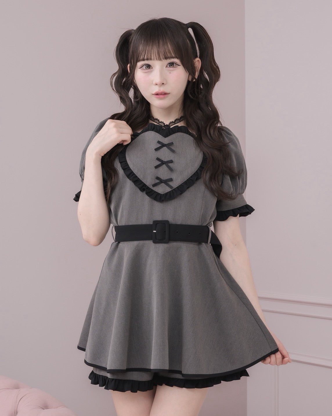 モデル身長:153cm/着用カラー:チャコール