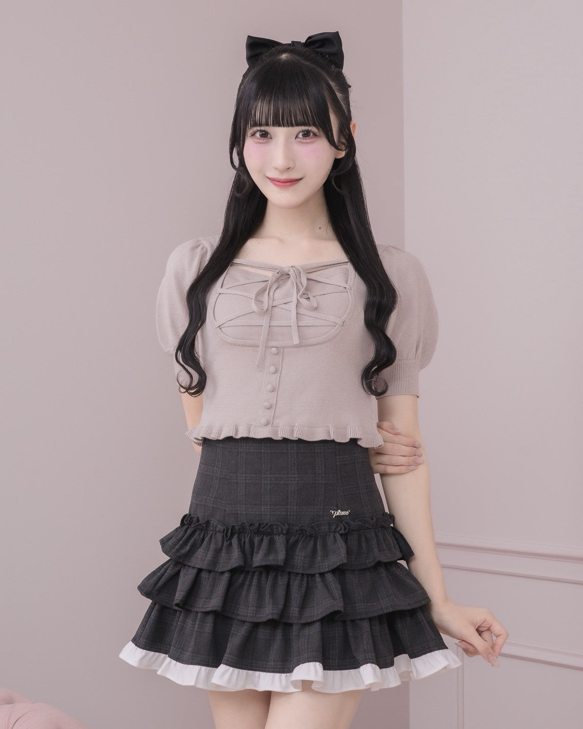 モデル身長:157cm/着用カラー:グレージュ