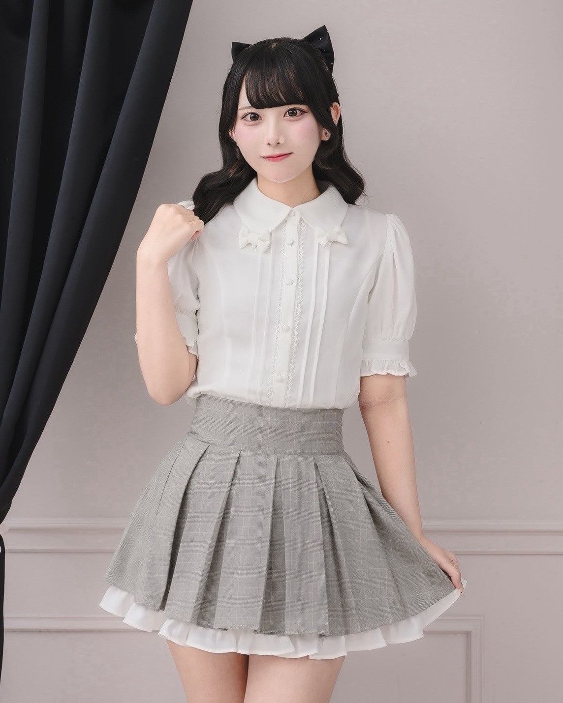 モデル身長:161cm/着用カラー : ホワイト