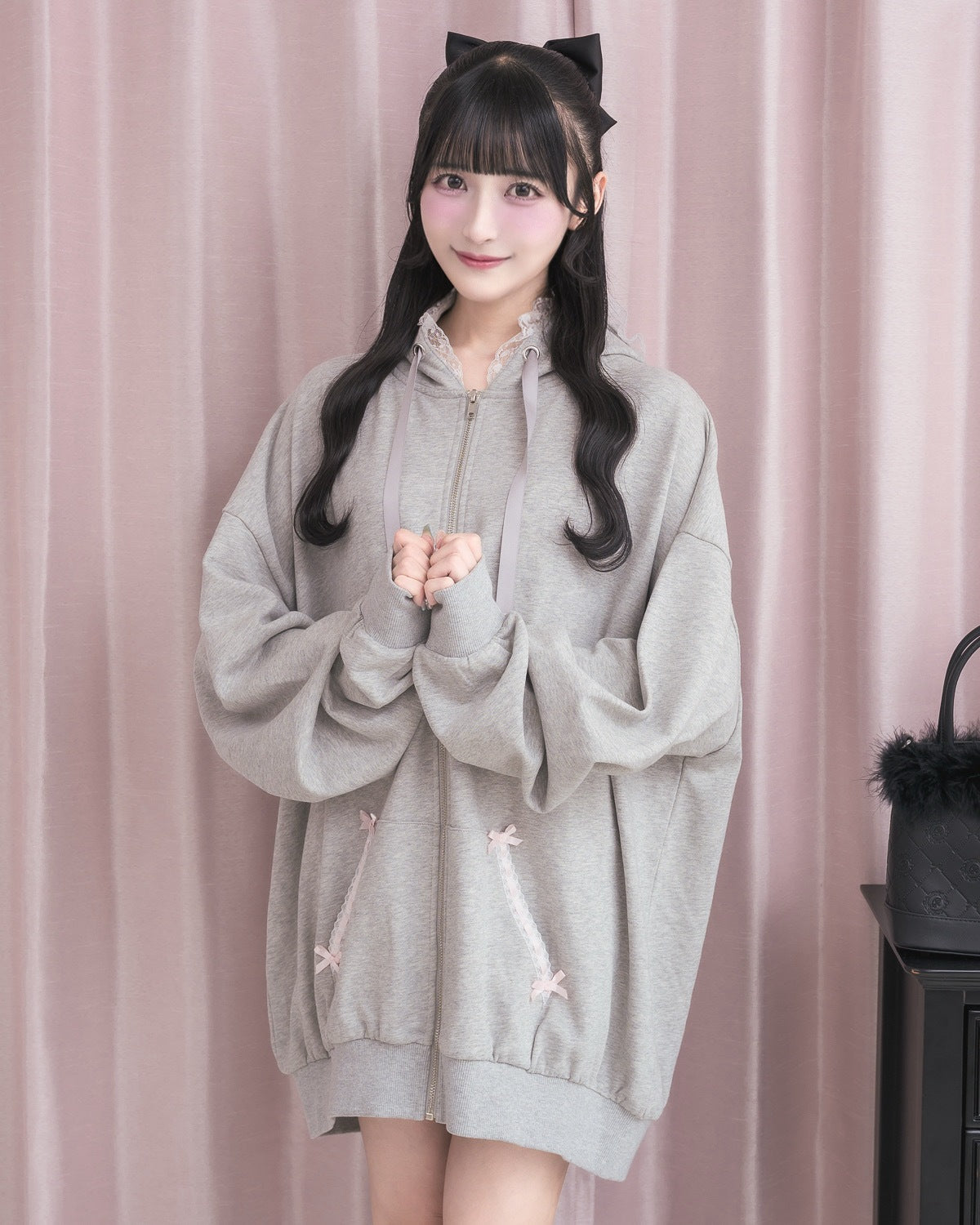 モデル身長:157cm/着用カラー:グレー